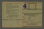 Labor card from the Kauen concentration camp [Kovno ghetto]
