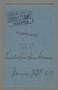 Work assignment slip issued by the Jewish Ghetto Labor Bureau in Kovno