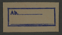 1995.89.835 front
Ink stamp impression from an administrative department of the Kovno ghetto

Click to enlarge
