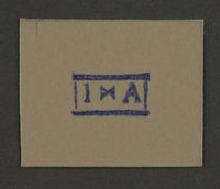 1995.89.931 front
Ink stamp impression from an administrative department of the Kovno ghetto

Click to enlarge