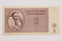 Theresienstadt ghetto-labor camp scrip, 2 kronen note
