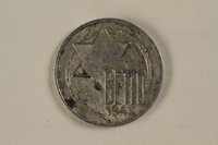 1995.27.8 front
Łódź (Litzmannstadt) ghetto scrip, 5 mark coin

Click to enlarge