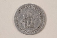 1996.74.4 back
Łódź (Litzmannstadt) ghetto scrip, 10 mark coin

Click to enlarge