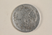1996.90.2 front
Łódź (Litzmannstadt) ghetto scrip, 10 mark coin

Click to enlarge