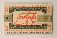 1997.112.4 back
Solali cigarette papers issued to a US soldier while held as a POW in a German Stalag

Click to enlarge
