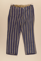 1997.122.2 front
Concentration camp inmate uniform pants

Click to enlarge