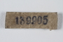 ID patch stenciled 139905 worn by a Polish Jewish concentration camp inmate