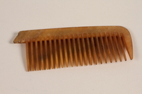 1997.31.2.1 front
Golden-brown comb owned by a Lithuanian Jewish concentration camp inmate

Click to enlarge