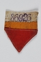 Prisoner badge with red triangle and number