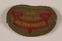 2nd Class Boy Scout badge issued to Jewish refugee in Shanghai
