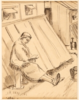 1988.1.9 front
Drawing of woman reading outdoors by a German Jewish internee

Click to enlarge