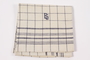 Black checked towel embroidered ES saved by German Jewish refugees