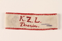 Armband identifying Jewish prisoner from Terezin
