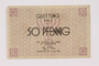 Łódź ghetto scrip, 50 pfennig note