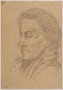 Drawing of her grandmother in profile created by Jewish teenage girl in hiding