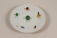 2006.492.7 front
Plate with colorful, oval-shaped cartoon figures carried by a Kindertransport refugee

Click to enlarge