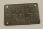 Prisoner of war identification tag issued to a Jewish American soldier in Stalag IIIC