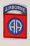 US Army 82nd Airborne Division shoulder sleeve patch with two stylized letter A’s