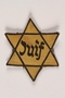 Star of David patch with Juif worn by Jewish woman