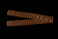 2009.117.27 front
Metallic brown tallit atarah brought with a Polish Jewish emigre

Click to enlarge