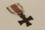 Krzyz Walecznych (Cross of Valor) medal and presentation box awarded to a Jewish conscript in the Soviet Army