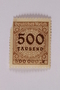 Postage stamp, 1000 mark, issued in Germany during hyperinflation in the Weimar Republic