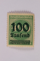 2006.265.36 front
Postage stamp, 400 mark, issued in Germany during hyperinflation in the Weimar Republic

Click to enlarge