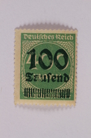2006.265.37 front
Postage stamp, 400 mark, issued in Germany during hyperinflation in the Weimar Republic

Click to enlarge