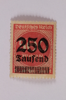 2006.265.49 front
Postage stamp, 500 mark, issued in Germany during hyperinflation in the Weimar Republic

Click to enlarge