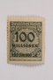Postage stamp, 100 mark, issued in Germany during hyperinflation in the Weimar Republic