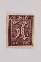 2006.265.103 front
Postage stamp, 50 mark, issued in Germany during hyperinflation in the Weimar Republic

Click to enlarge