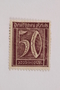 Postage stamp, 50 mark, issued in Germany during hyperinflation in the Weimar Republic