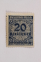 Postage stamp, 20 mark, issued in Germany during hyperinflation in the Weimar Republic