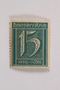 Postage stamp, 15 mark, issued in Germany during hyperinflation in the Weimar Republic