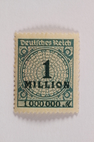 2006.265.153 front
Postage stamp, 1 million mark, issued in Germany during hyperinflation in the Weimar Republic

Click to enlarge