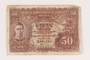 Straits Settlements and Malay States paper currency note, 50 cents, issued during World War II