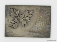 2009.364.6, metal plaque with Star of David, Tom T. Kovary Collection