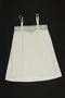 White embroidered fine cotton slip with lace inlay brought to the US by a Jewish family fleeing German occupied Poland
