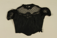 2009.376.4 front
Black silk taffeta bodice with handmade lace brought to the US by a Jewish family fleeing German occupied Poland

Click to enlarge