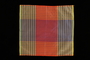 Iridescent plaid silk taffeta handkerchief brought to the US by a Jewish family fleeing German occupied Poland