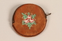 Leather coin purse with 3 pins, a Dutch coin, and a metal key carried by a young Jewish Austrian refugee to the US