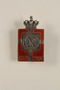Kingmark silver and red enamel pin with a buttonhole back commemorating the 70th birthday in 1940 of King Christian X of Denmark