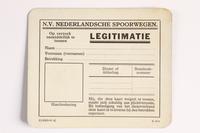 2010.441.17 front
Unused identification card for use by a Dutch resistance member to forge identity cards

Click to enlarge