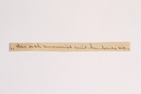 2010.441.99 front
Inscribed strip of paper used by a Dutch resistance member who forged identity cards

Click to enlarge