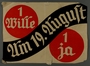 Poster of a yes ballot for Hitler's election acquired by an American tourist