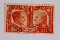 2005.375.20 front
Postage stamp, 20 centimes, issued by Italy to honor the German-Italian wartime alliance

Click to enlarge