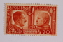 Postage stamp, 20 centimes, issued by Italy to honor the German-Italian wartime alliance