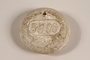 Crematorium tag, number 5896, acquired at Dachau postwar by a US soldier