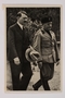 Cigarette card with image of Hitler walking with Mussolini