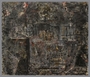Mixed media collage titled "Bergen-Belsen" by Alice Lok Cahana